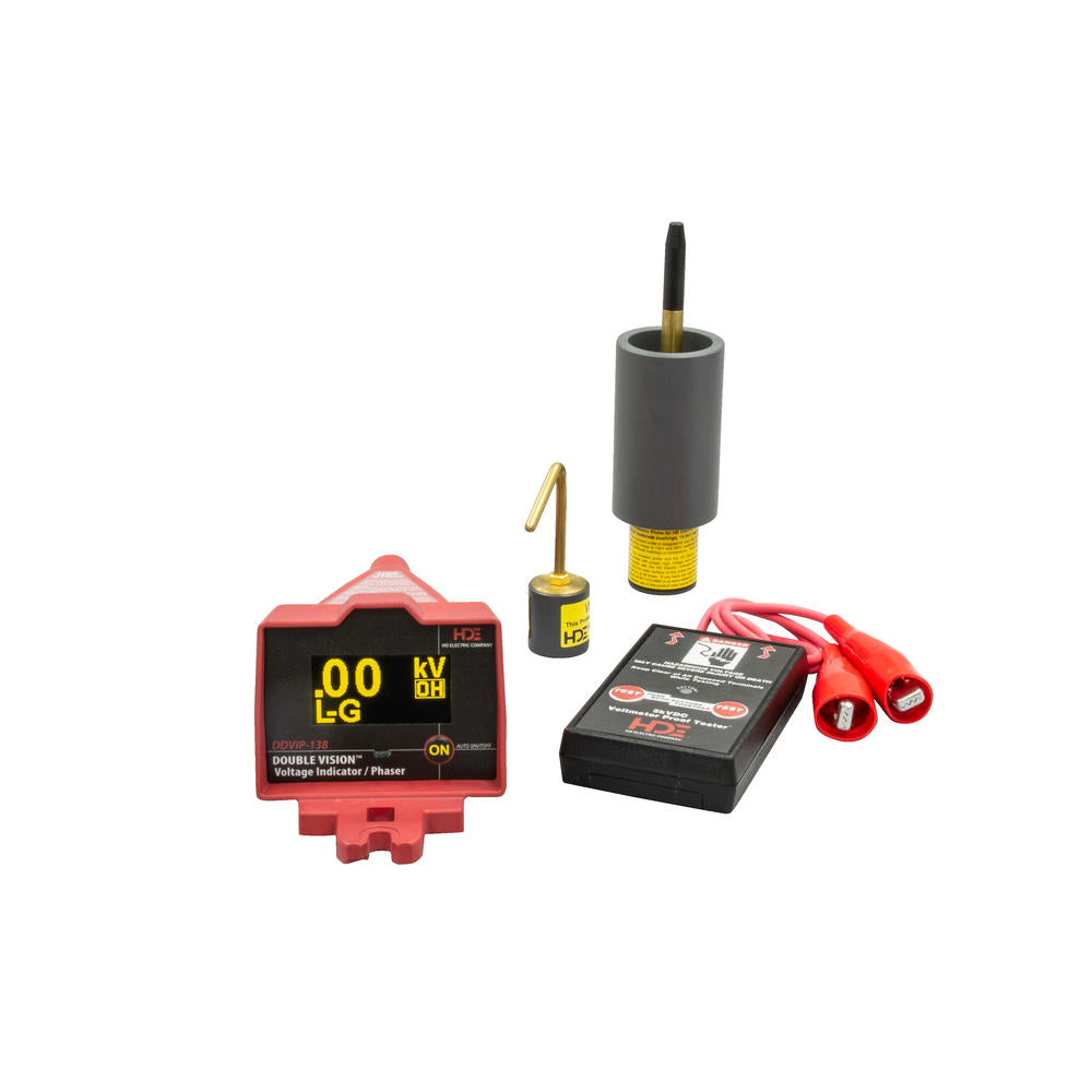 Greenlee DDVIP-138S/K02 Double Vision® Dual Display Wireless Voltage Indicating Phaser 100V-138kV, OH/UG Single Kit 1