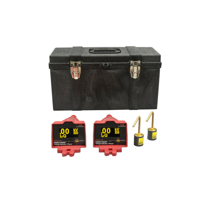 Greenlee DDVIP-138 Double Vision® Dual Display Wireless Voltage Indicating Phaser 100V-138kV, OH Kit, Base