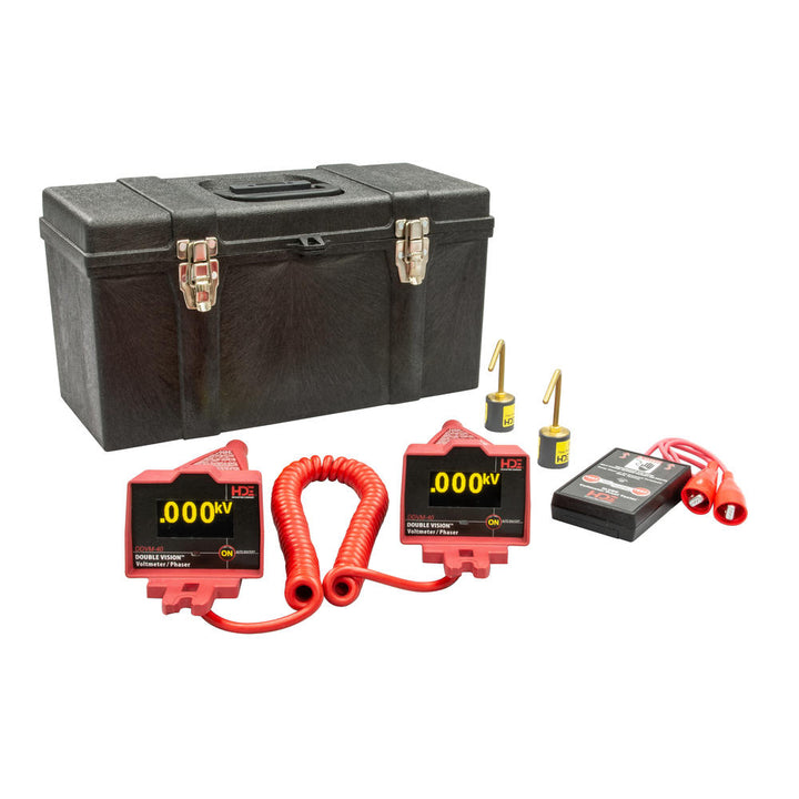 Greenlee DDVM-40/K01 Double Vision® Dual Display Voltmeter/Phasing Set 5V-40kV, OH Kit 1