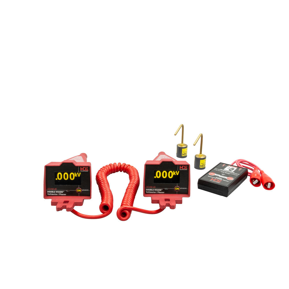 Greenlee DDVM-40/K01 Double Vision® Dual Display Voltmeter/Phasing Set 5V-40kV, OH Kit 1
