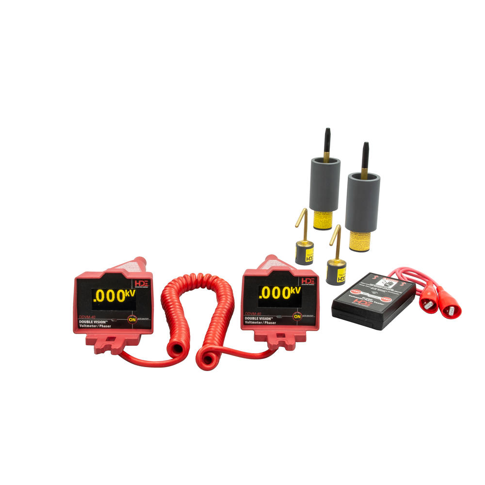 Greenlee DDVM-40/K02 Double Vision® Dual Display Voltmeter/Phasing Set 5V-40kV, OH/UG Kit 1