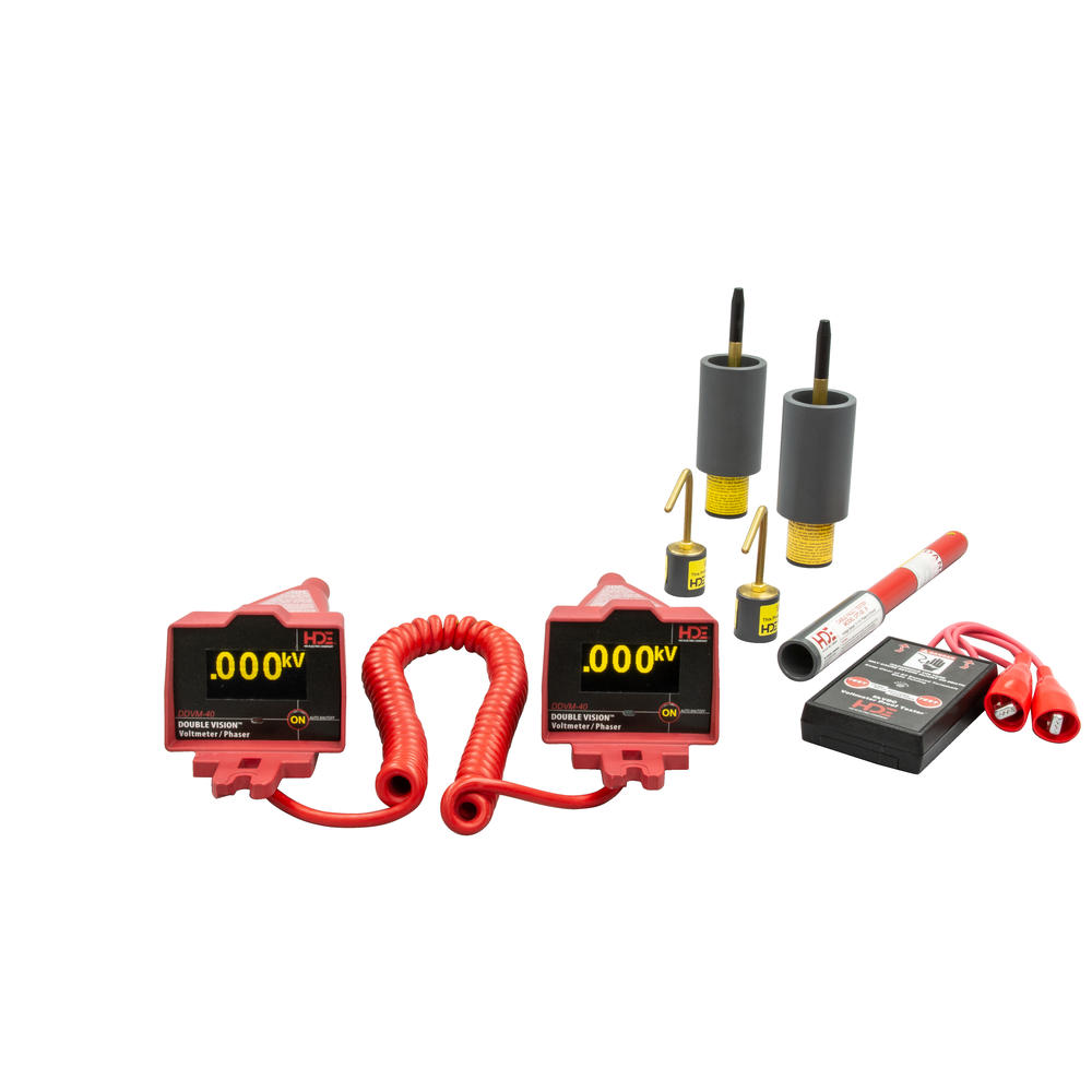 Greenlee DDVM-40/K03 Double Vision® Dual Display Voltmeter/Phasing Set 5V-40kV, OH/UG Kit 2
