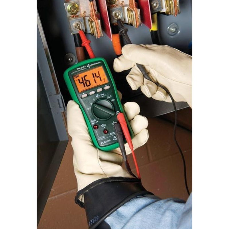 Greenlee DM-210A-C Digital Multimeter with Calibration, Cap, Temp