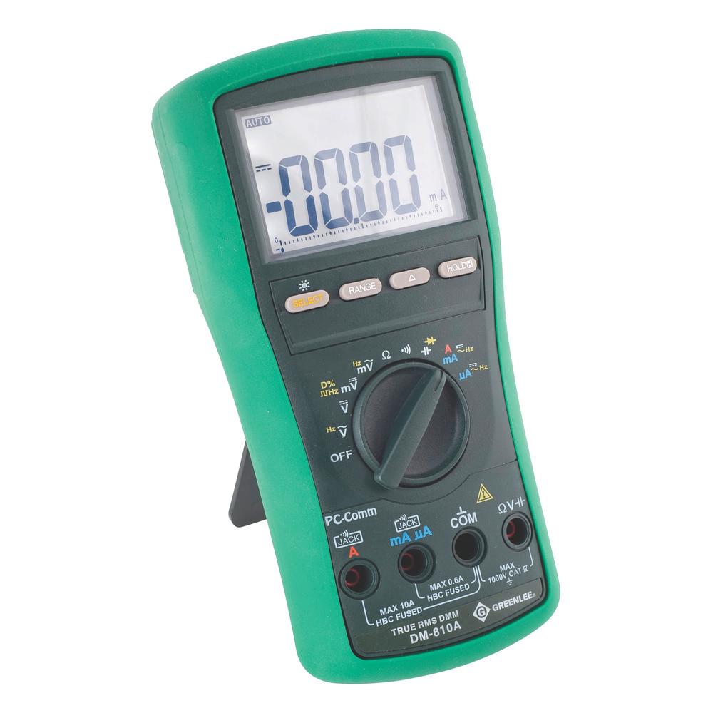 Greenlee DM-810A-C Digital Multimeter with Calibration, TRMS, AC/DC, CAP