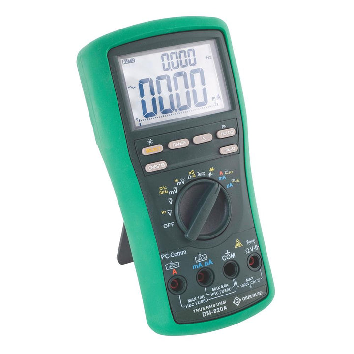 Greenlee DM-820A-C Digital Multimeter with Calibration, TRMS, AC/DC, CAP, TEMP