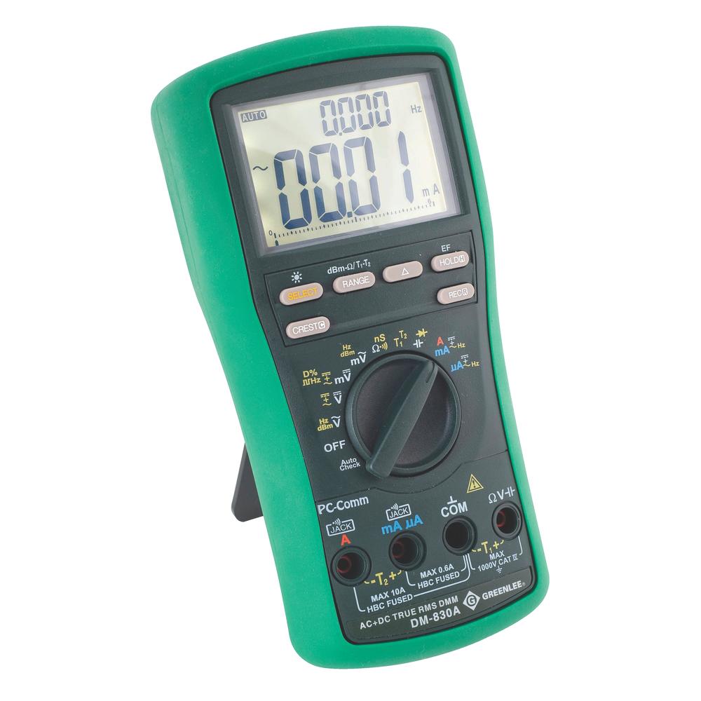 Greenlee DM-830A Digital Multimeter, TRMS, AC+DC, DUALTEMP