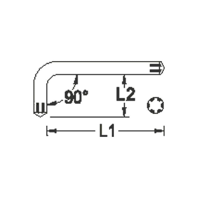 Gedore 6352780 Cranked socket key, RIBE M12