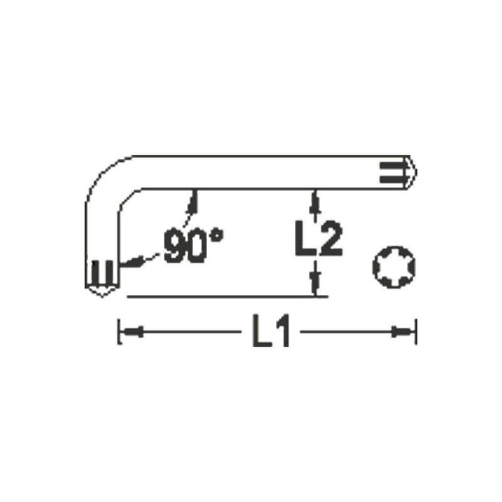 Gedore 6352780 Cranked socket key, RIBE M12