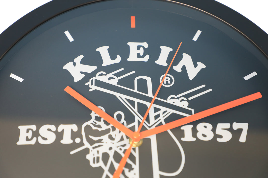 Klein Tools Logo Wall Mount Clock (Orange/Black)