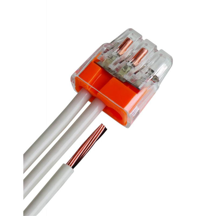 Ideal 30-1033J In-Sure Push-In Wire Conn, 33 3-Port Org, 250/Jar