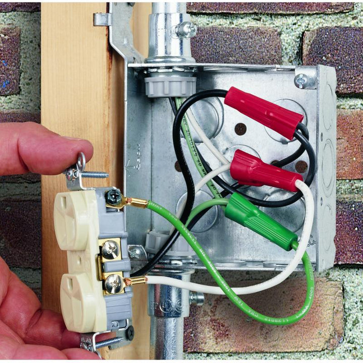 Ideal 30-3571 Non-Grnd Strnd Wire Pgtail-10 Frk/Strip, 1000/Box