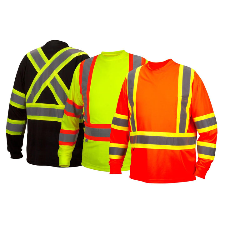 Pyramex RCLTS31 Hi-Vis Long Sleeve Moisture Wicking T-Shirts