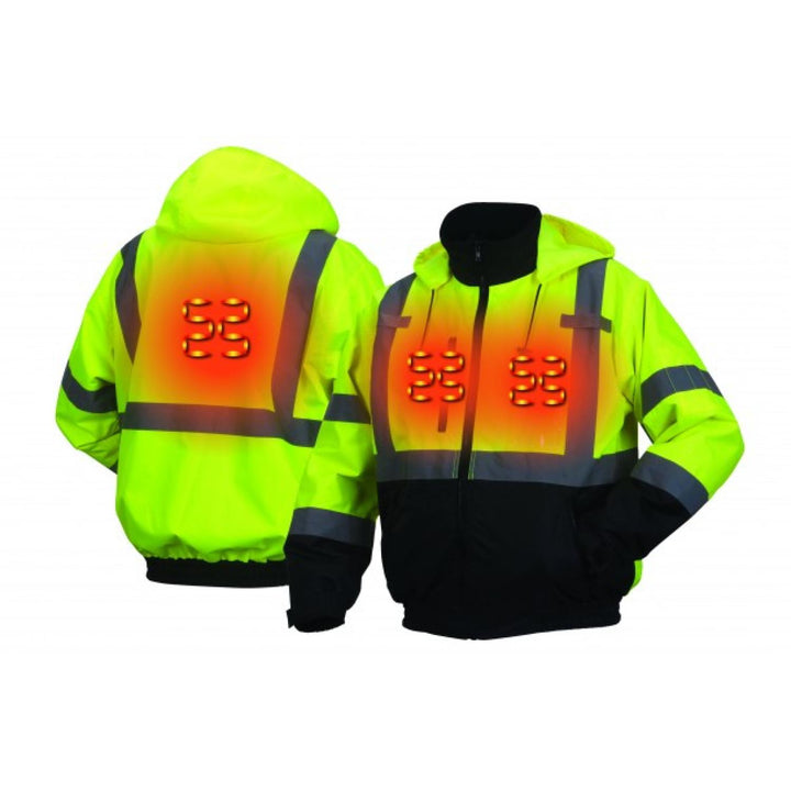 Pyramex RJ3110 Type R - Class 3 Hi-Vis Lime Heated Jacket