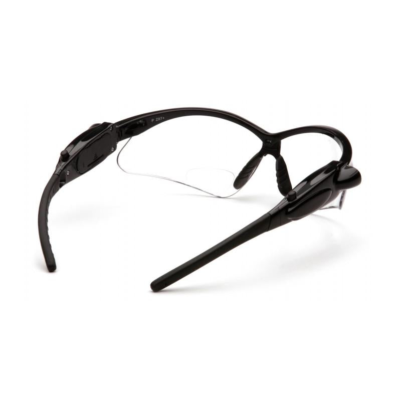 Pyramex SB6310STPLEDR25 PMXtreme Readers Clear +2.5 Anti-Fog Reader Lens with Black Frame and LED Temples Safety Glasses