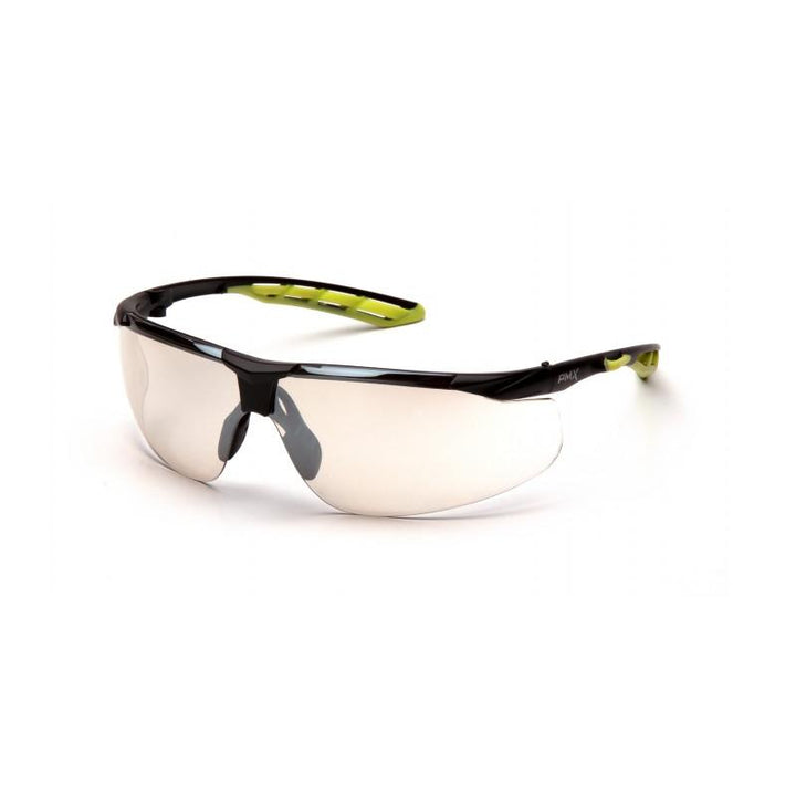 Pyramex SBL10580D Pyramex Safety - Black-lime frame / indoor-outdoor mirror lens