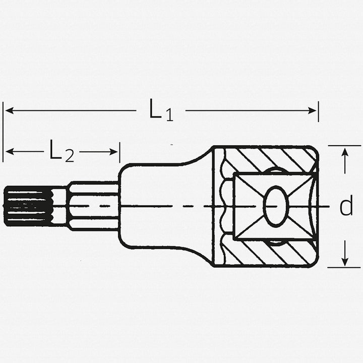 Stahlwille 02060010 49X  XZN Socket, M8 3/8"Drive