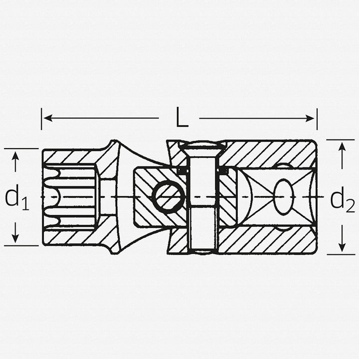 Stahlwille 02070008 47TX  Uniflex External TORX® Socket, E8 3/8"Drive