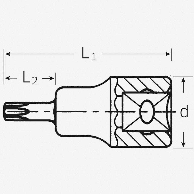 Stahlwille 02100009 49TX TORX® Socket, T9 3/8 Inch Drive