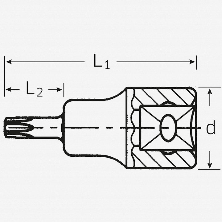 Stahlwille 02100009 49TX TORX® Socket, T9 3/8 Inch Drive