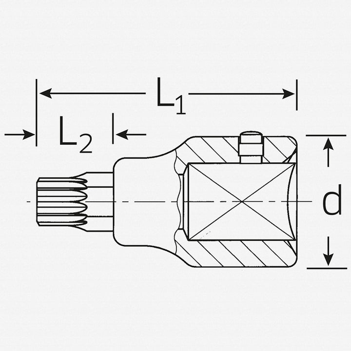 Stahlwille 05060018 59X 3/4" Drive XZN Socket, M18