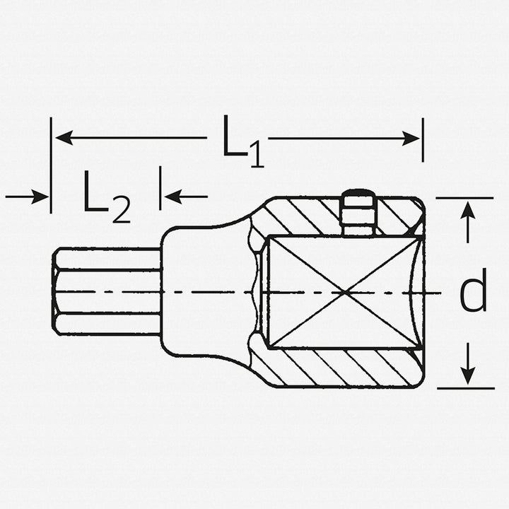 Stahlwille 06050017 Hex 64 1 Inch Drive Socket 17 mm