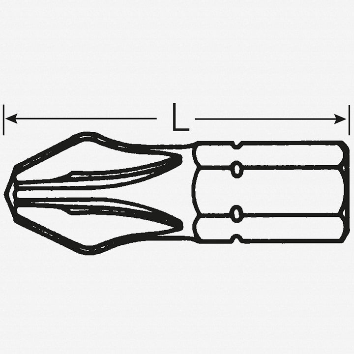 Stahlwille 08050001 PZ1221 #1 x 25mm Pozidriv Insert Bit