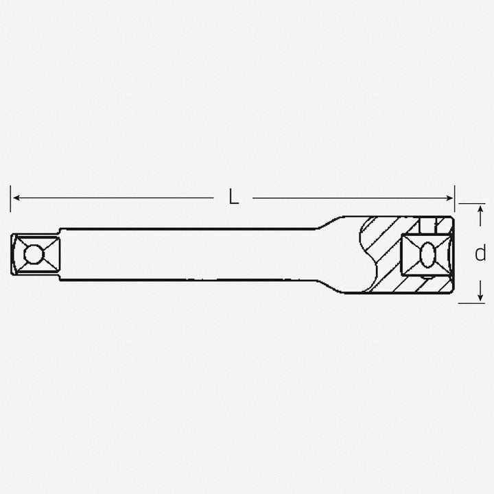 Stahlwille 11010010 405 Extension, 1/4" Drive 254 mm
