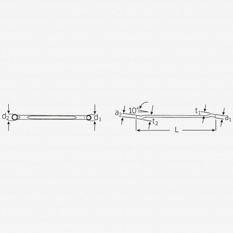 Stahlwille 41071415 23 Double ended ring Spanner, 14 x 15 mm