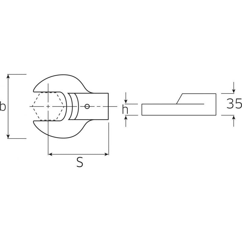 Stahlwille 58218046 731/80 Open ended shell tool 46 mm