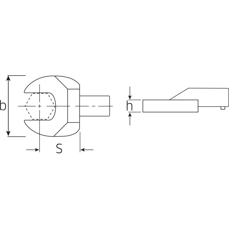 Stahlwille 58611016 Spanner 731a/10 Open ended insert tool 1/4 inch