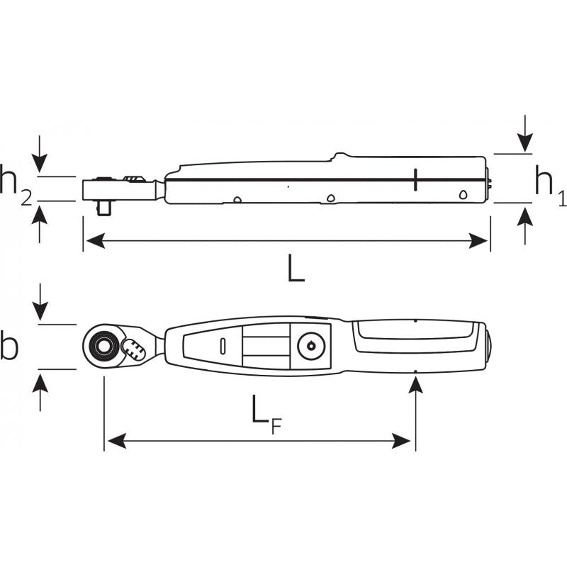Stahlwille 96504602 701/2 Electronic Torque Wrench, 1/4" Drive