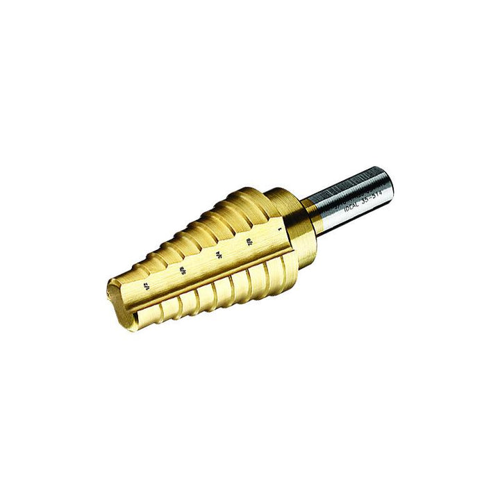 Ideal 35-514 Step Drill, Titanium Nitrite, 1/2" - 1"