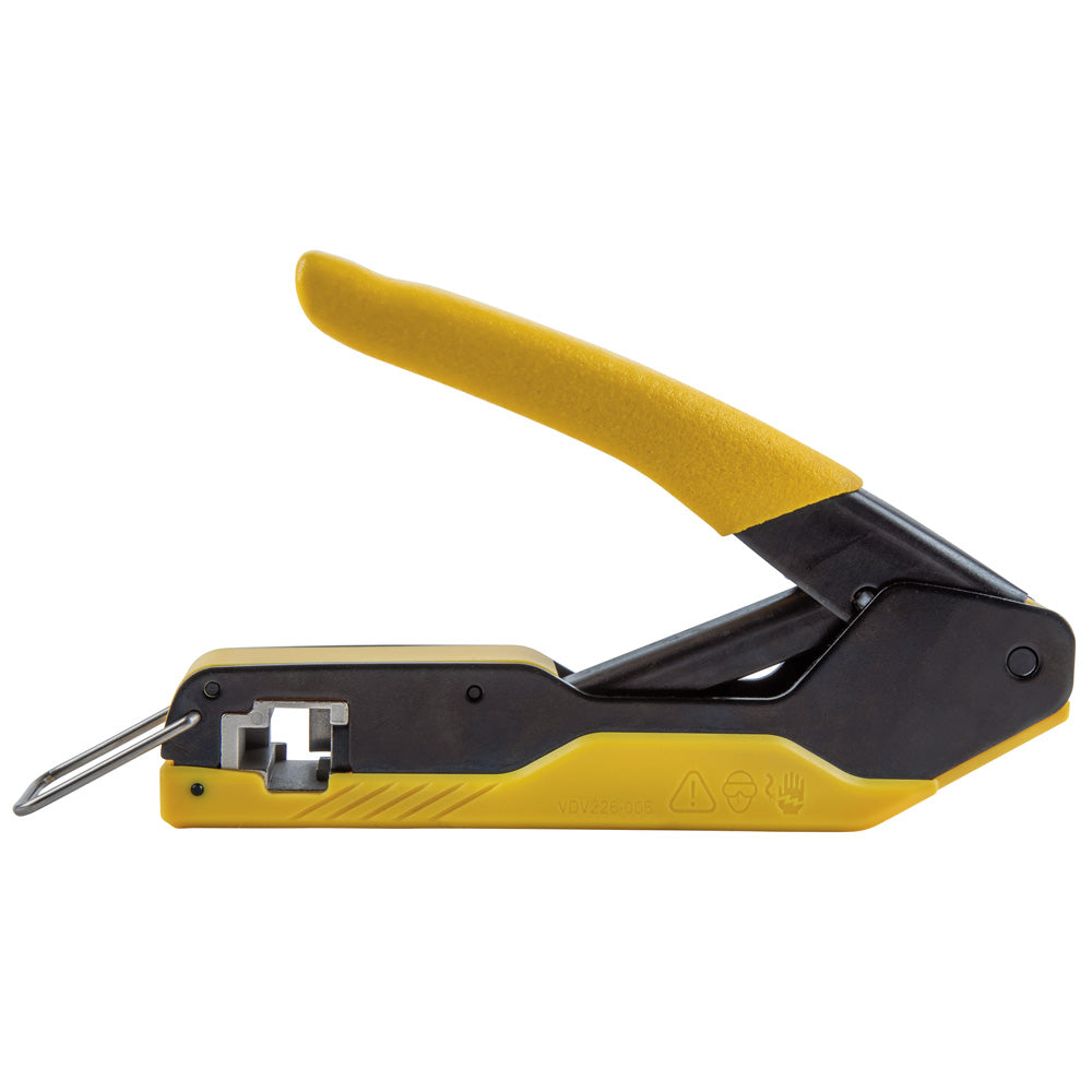 Klein Tools VDV226-005 Compact Pass-Thru Crimper, Modular Crimper Cutter Stripper for Pass-Thu RJ45 Data Plugs
