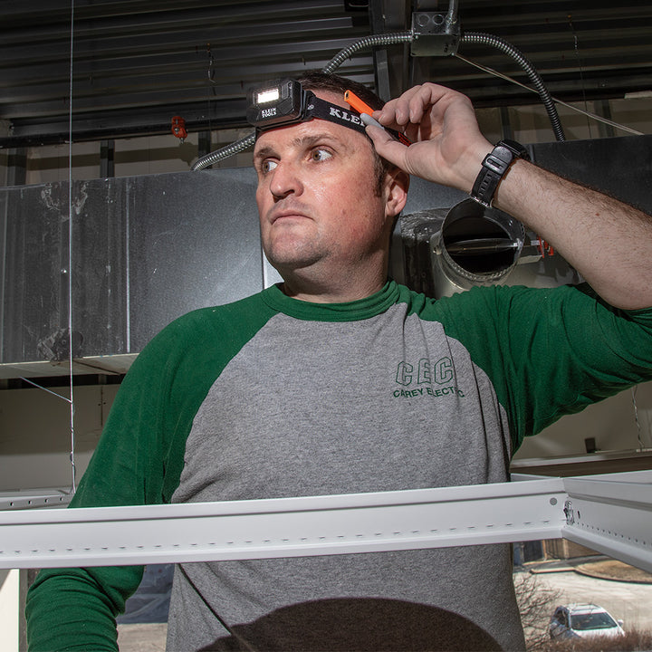 Klein Tools 56049 Rechargeable Light Array Headlamp w/ Strap, 260 Lumen, All-Day Runtime