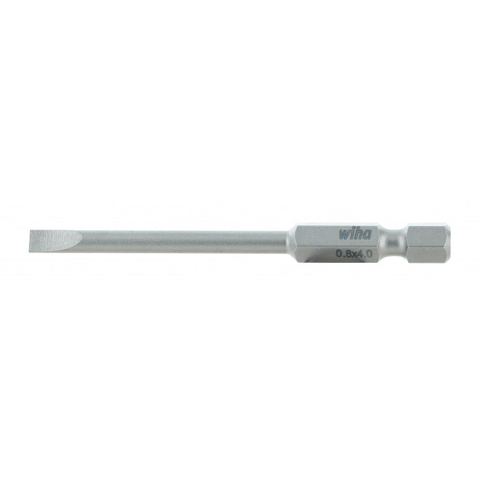 Wiha Tools 74036 Slotted Power Bit, 4.0 mm x 70 mm, 10 Pk.