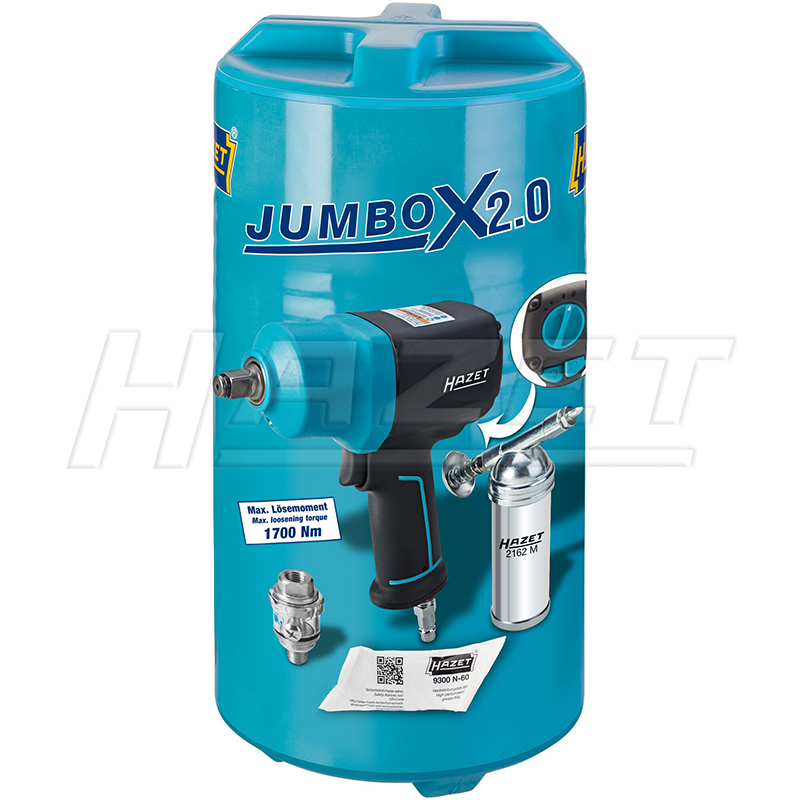 Hazet 9012EL-SPC/4 Pneumatic Impact Wrench with Assortment, 1700 Nm, 1/2", 4 Pc.