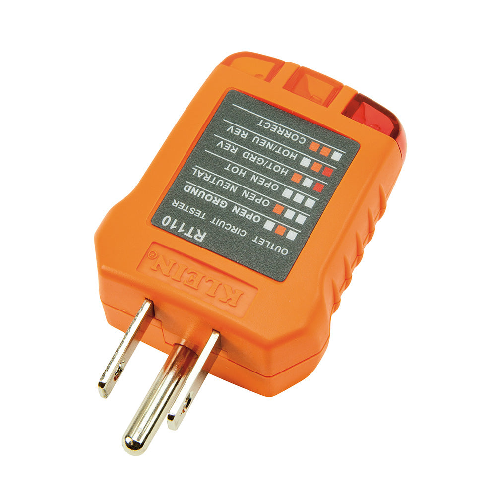 Klein Tools RT110 Receptacle Tester for North American AC Electrical Outlet Receptacles