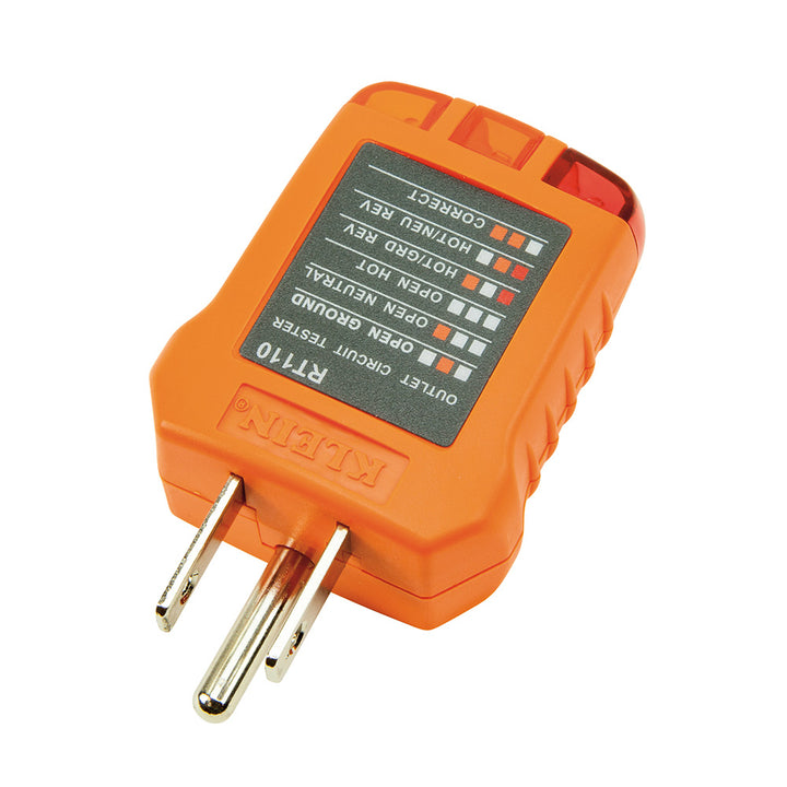 Klein Tools RT110 Receptacle Tester for North American AC Electrical Outlet Receptacles