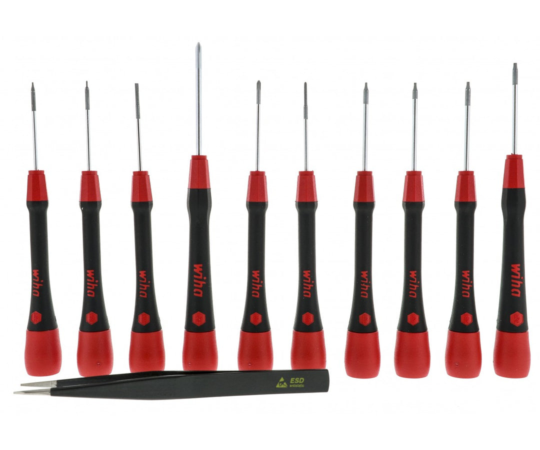 Wiha Tools 26198 PicoFinish Precision Screwdrivers Phone Repair Set, 11 Pc.