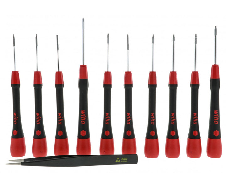 Wiha Tools 26198 PicoFinish Precision Screwdrivers Phone Repair Set, 11 Pc.