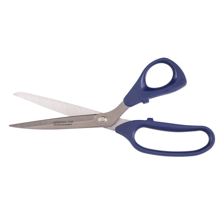 Heritage Cutlery 7240 9 1/2'' SS Bent Trimmer / Extra Large Plastic Ambidextrous Handle