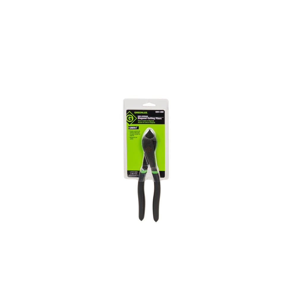 Greenlee 0151-08D Pliers, Side Cutting 8" Dipped