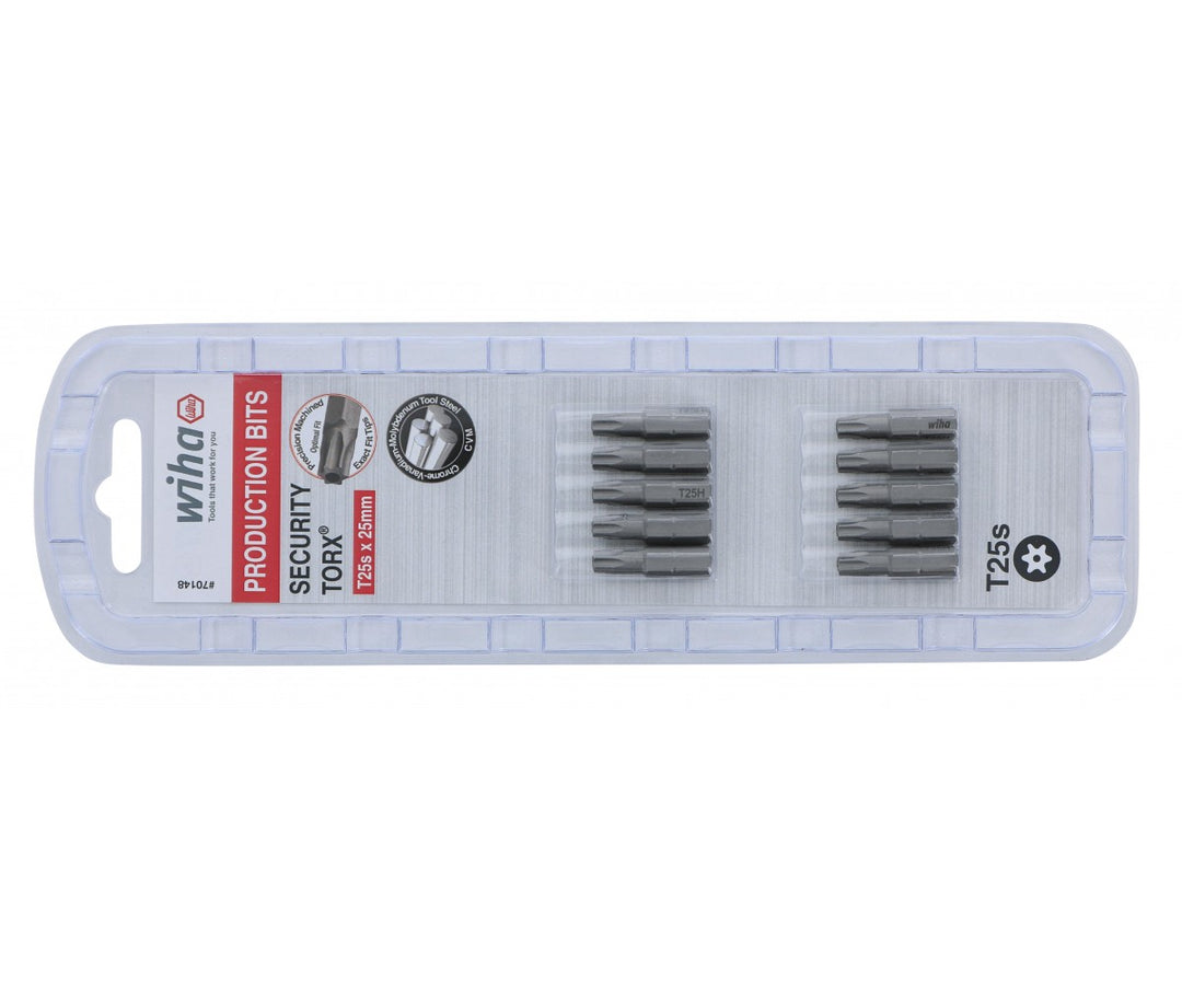 Wiha Tools 70148 Security TORX Insert Bits, T25s, 10 Pk.