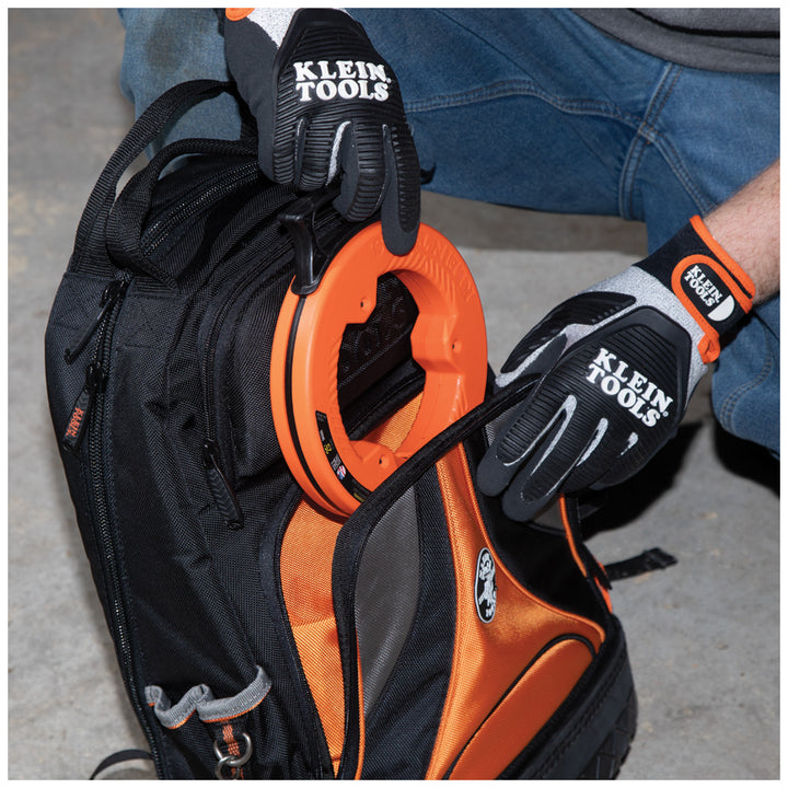 Klein Tools 56335 Wide Steel Fish Tape, 1/4-Inch x 25-Foot