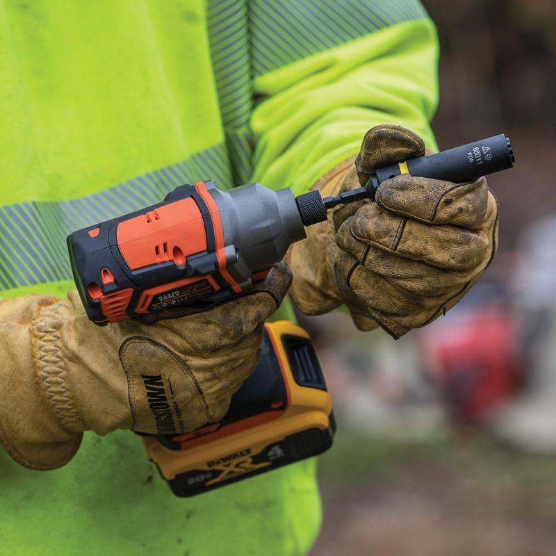 Klein Tools BAT20CW Battery-Operated Compact Impact Wrench, 1/2-Inch Detent Pin, Tool Only