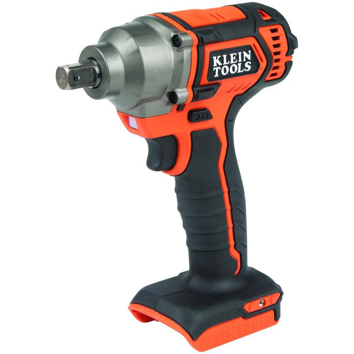 Klein Tools BAT20CW Battery-Operated Compact Impact Wrench, 1/2-Inch Detent Pin, Tool Only