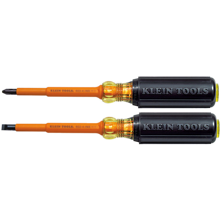 Klein Tools 33532-INS Insulated Screwdriver Set, Slotted and Phillips, 2-Piece