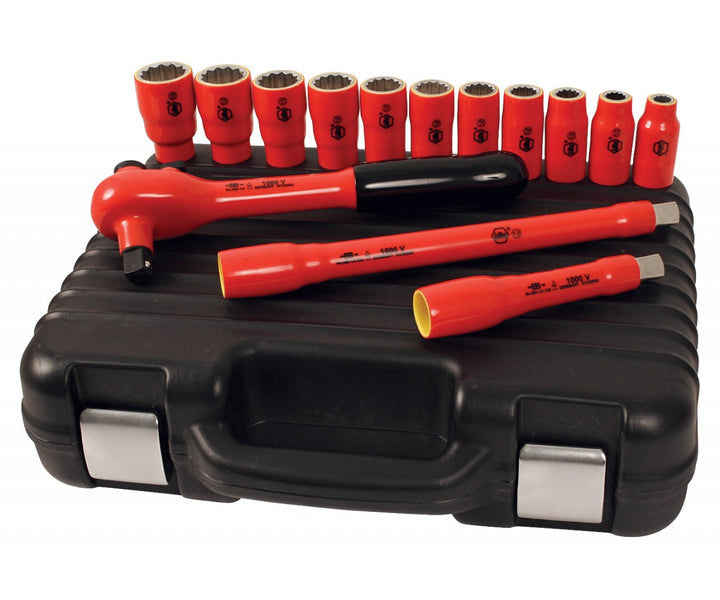 Wiha Tools 31792 Insulated 1/2" Drive Socket 14 Piece Set