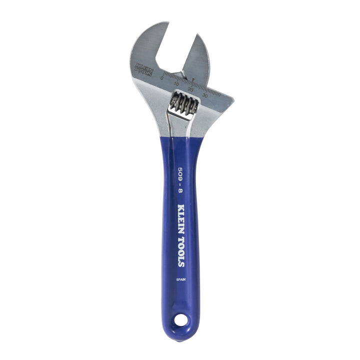 Klein Tools D509-8 Adjustable Wrench, Extra-Wide Jaw, 8"