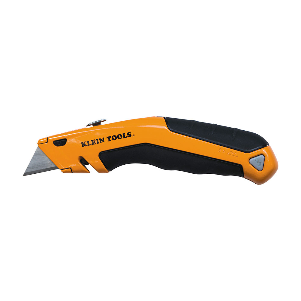 Klein Tools 44133 Heavy Duty Utility Knife, Retractable, Adjustable, with Wire Stripper, Klein-Kurve Handle